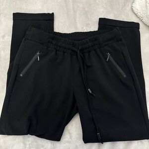 Black Business Casual Jogger Cropped Pant